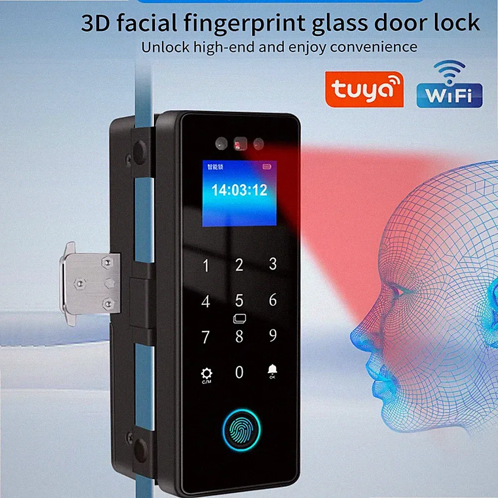 3D Face Recognition Smart Lock Tuya APP WIFI Infrared Sensor Biometric Electroni
