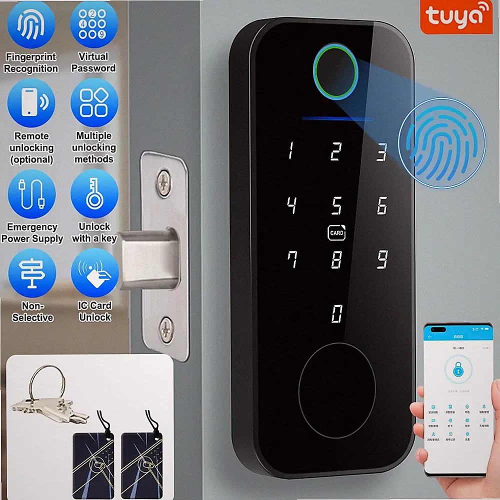 5-in-1 Smart Türschloss Tuya Bluetooth Schlüsselloser Zugang Digitale Tastatur