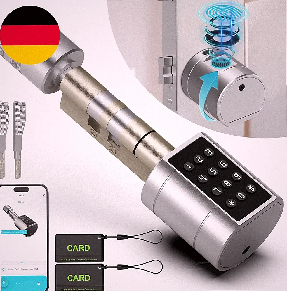 Anweller Türschloss Fingerabdruck, Elektronisches Türschloss Haustür Code Smart