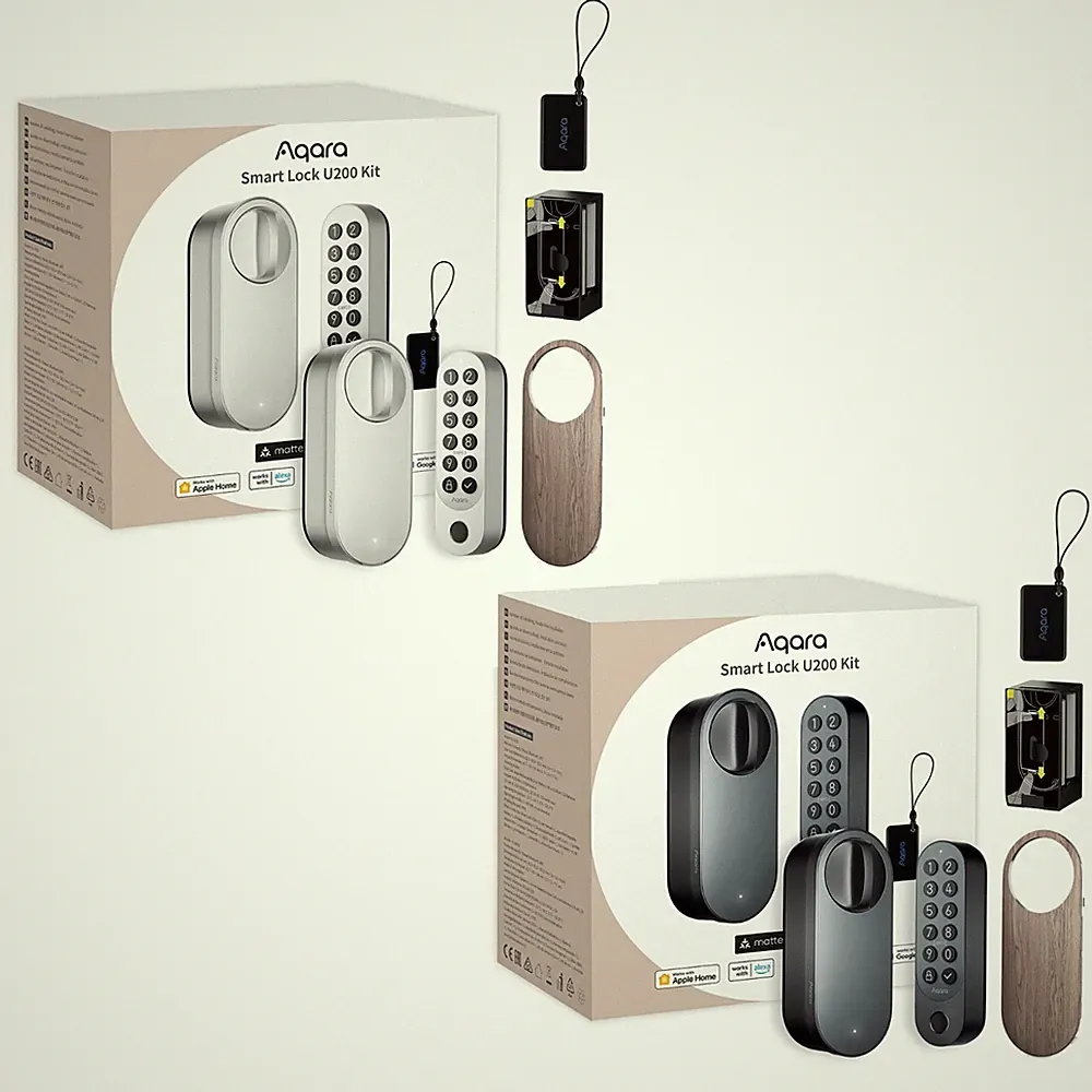 Aqara Smart Lock U200+ Kit - Matter Compatibility, Fingerprint, NFC, Passcode