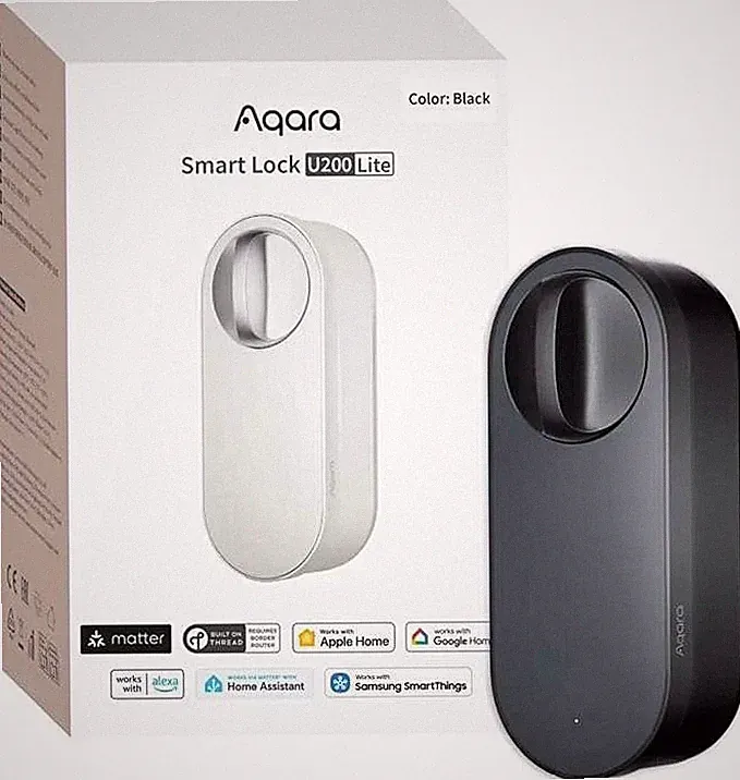 Aqara U200 Lite Smart Lock Matter Thread Euro Black