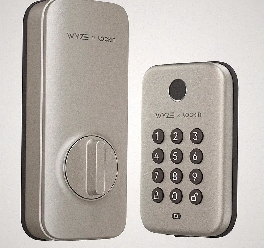 Auto-Lock Bolt,Fingerprint Unlock with Keypad,IPX5 Weatherproof/Satin Nicke