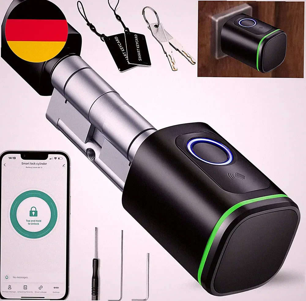 AVATTO Smart Fingerabdruck-Türschloss Für 60Mm Türen, Elektronischer Schließzyli