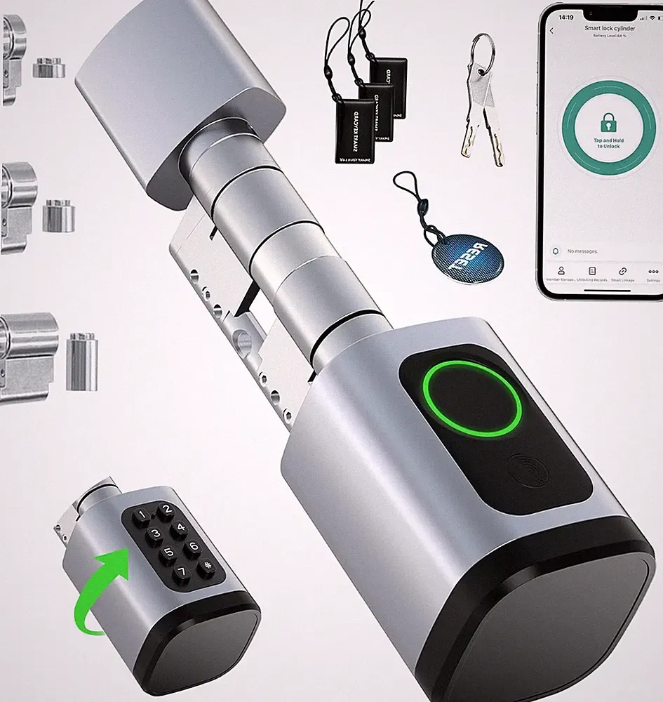 AVATTO Smart Türschloss mit Fingerabdruck Passwort 60-90mm Türen App Steuerung