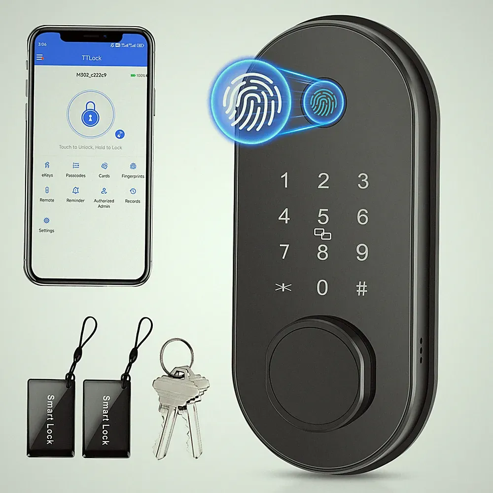 Biometrisches Smart Lock Fingerabdruck-Türschloss bluetooth-App-Steuerung Schlüs