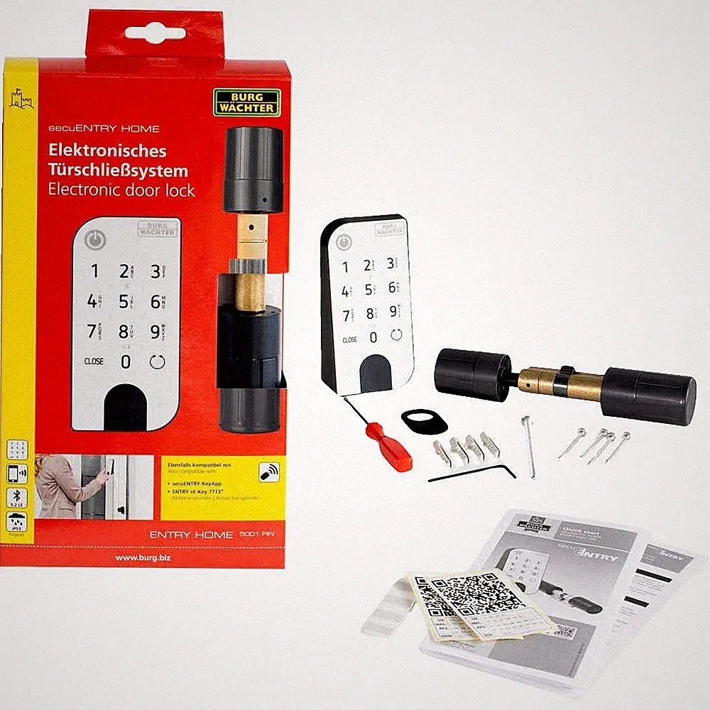 BURG WÄCHTER smartes Türschloss ENTRYhome 5001 PIN schwarz, 1 St.