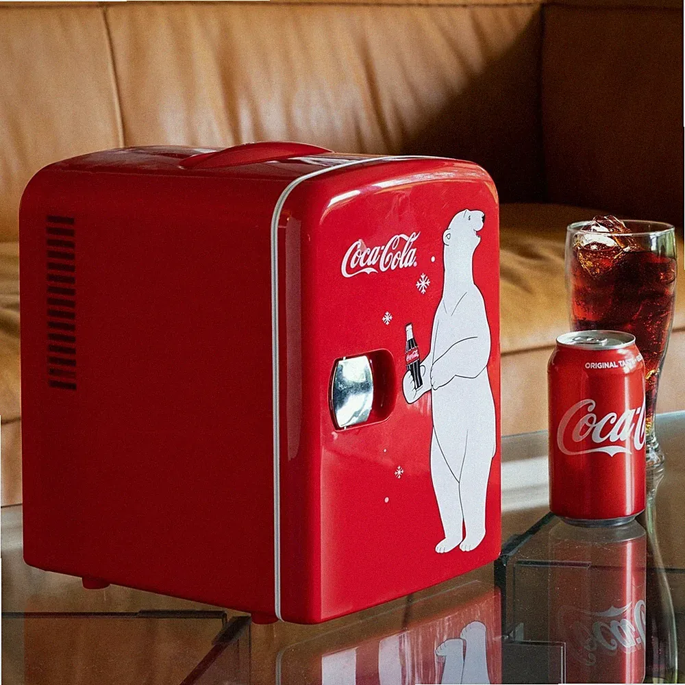 Coca-Cola: Eisbär Tisch-Minikühlschrank: Leiser tragbarer Getränkekühler 4L Neu