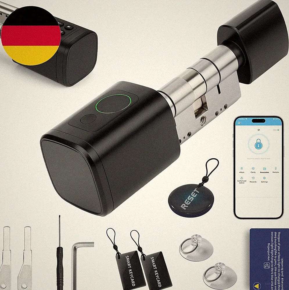 Elektronisch Türschloss Fingerabdruck – Smart Lock Mit Verstellbarer Schließzyli