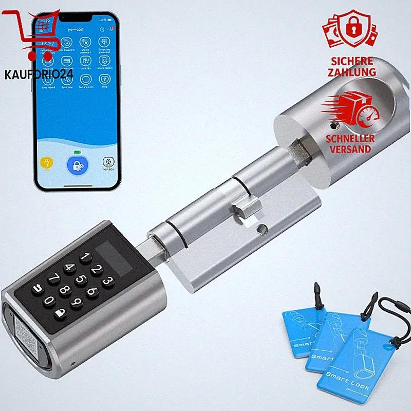 Elektronischer Türschließzylinder Schloss Passwort RFID Bluetooth 50-100mm