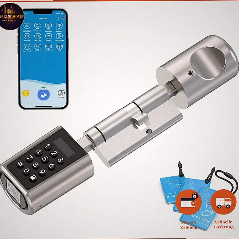 Elektronischer Türschließzylinder Schloss Passwort RFID Bluetooth 50-100mm Tür