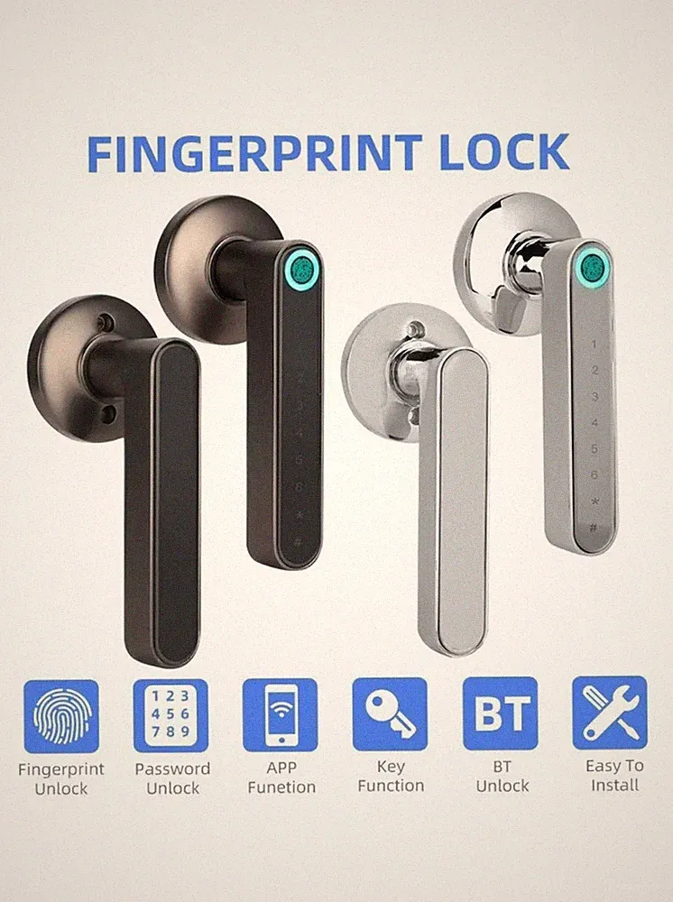 Elektronisches Fingerabdruck Türschloss Smart Fingerprint Türöffner Schloss NEU