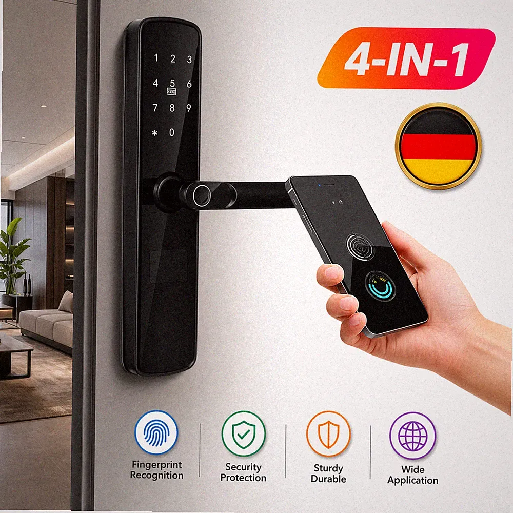 Elektronisches Smart Fingerabdruck Türschloss mit Türgriff APP Türöffner Schloss