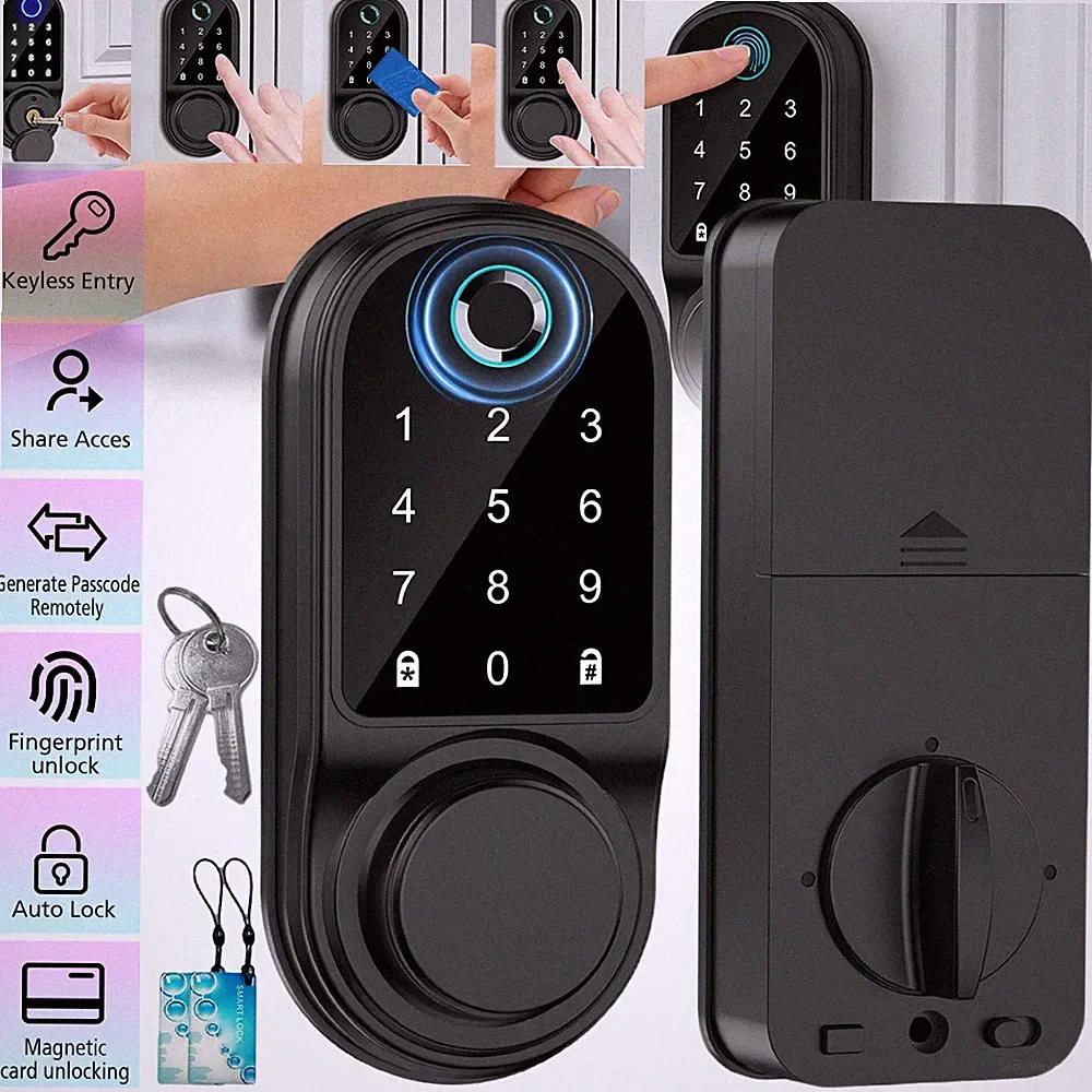 Elektronisches Smart Türschloss Fingerabdruck APP Passwort Sicherheitsschloss