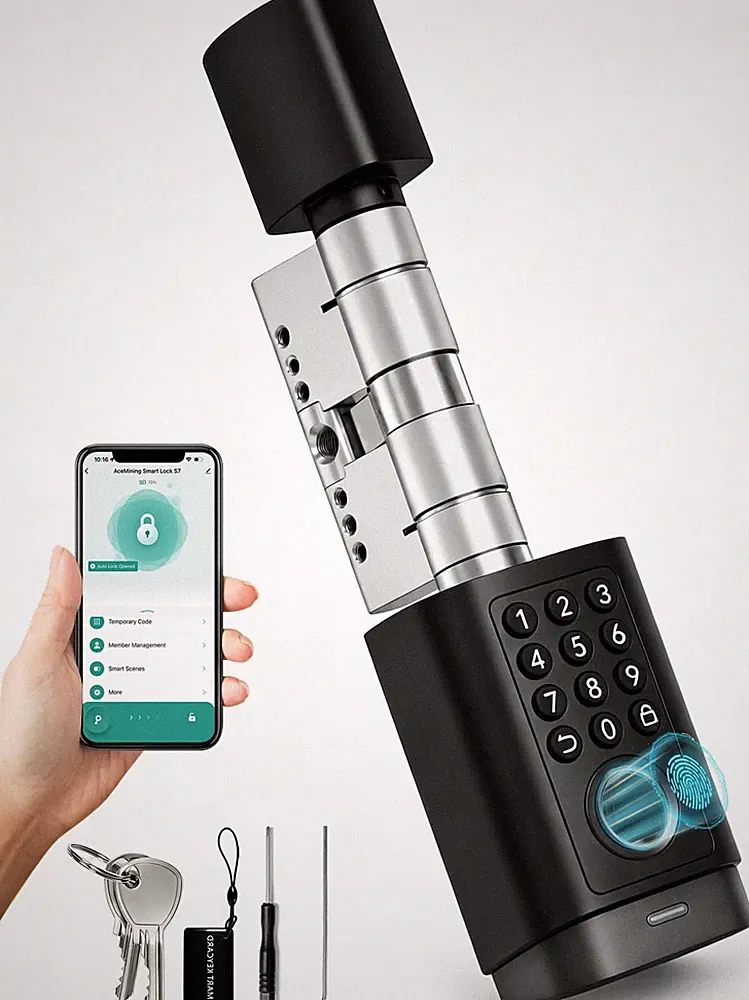 Elektronisches Türschloss Fingerabdruck Smart Lock App Schlüssel Schlüsselkarte