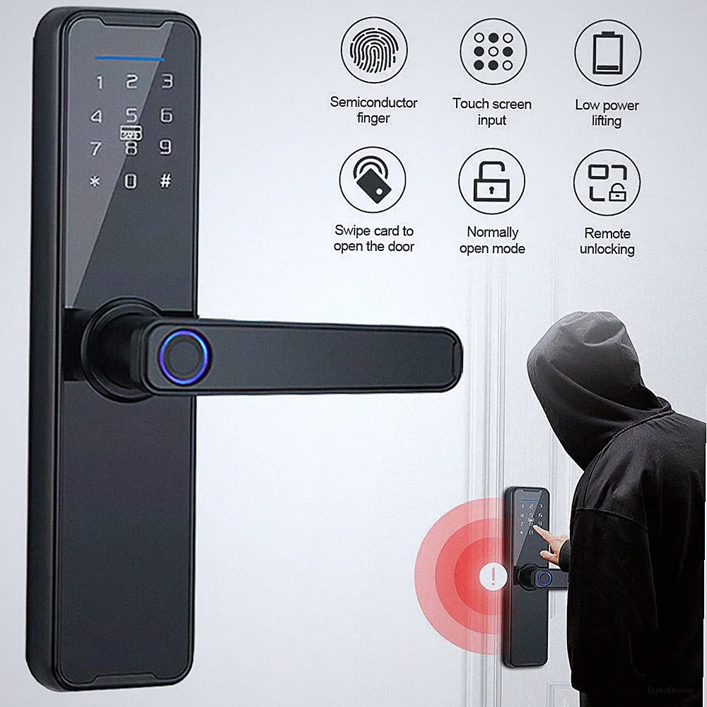Elektronisches Türschloss mit Touch-Tastatur Smart-Funktion - Fingerabdruckleser