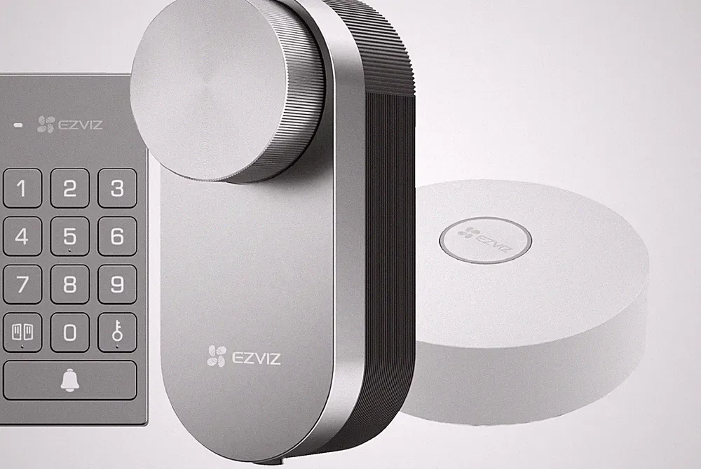 EZVIZ DL01 PRO+DL01CP+A3 Smartes Türschloss Kit, Silber