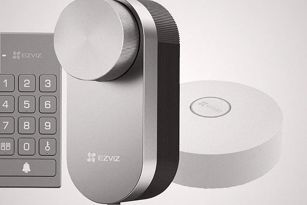 EZVIZ DL01 PRO+DL01CP+A3 Smartes Türschloss Kit, Silber