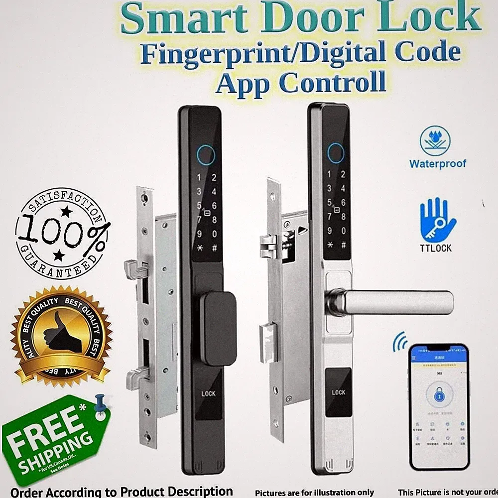 Fingerabdruck Elektronisches Smart Türschloss Wasserdicht Bluetooth Pass...