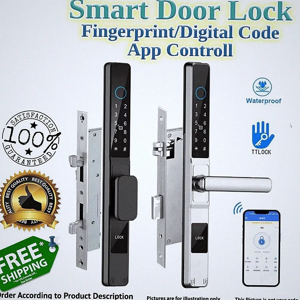 Fingerabdruck Elektronisches Smart Türschloss Wasserdicht Bluetooth Pass Outd...