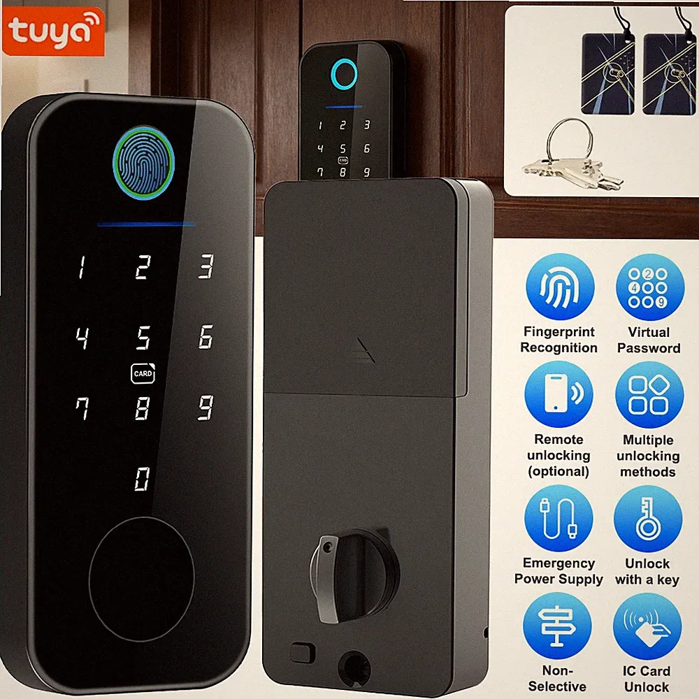 Fingerabdruck Smart Door Lock mit Touchscreen-Tastatur Elektronisches Türöffner