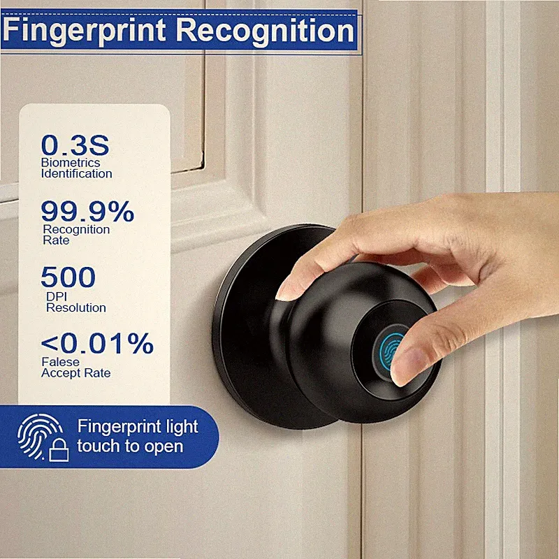 Fingerabdruck Türschloss Smart Knob Tuya Bluetooth App Elektronischer Türgriff