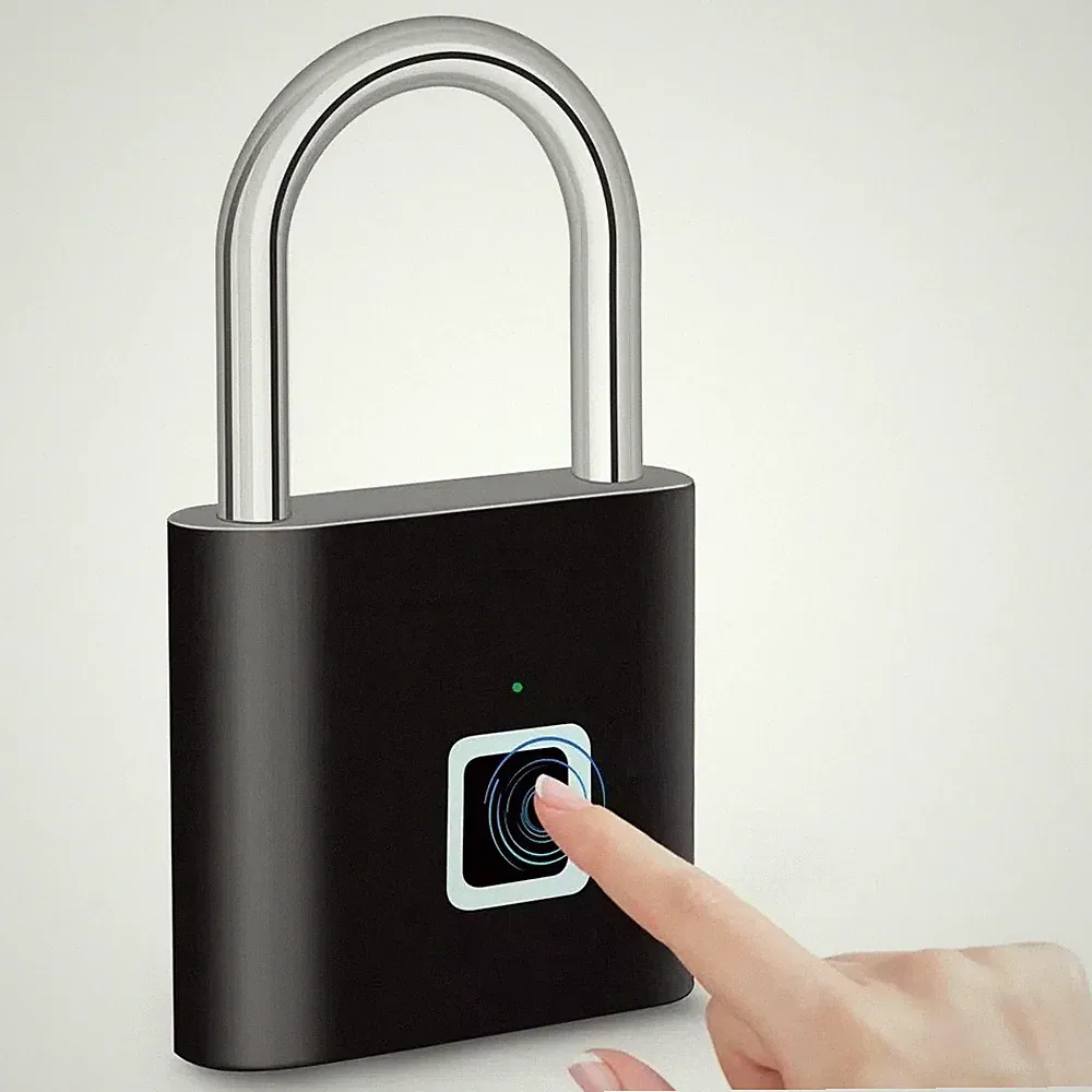Fingerabdruck Vorhängeschloss Schlüssellos Smart Lock Wasserdicht Diebstahlsicherung Tragbar