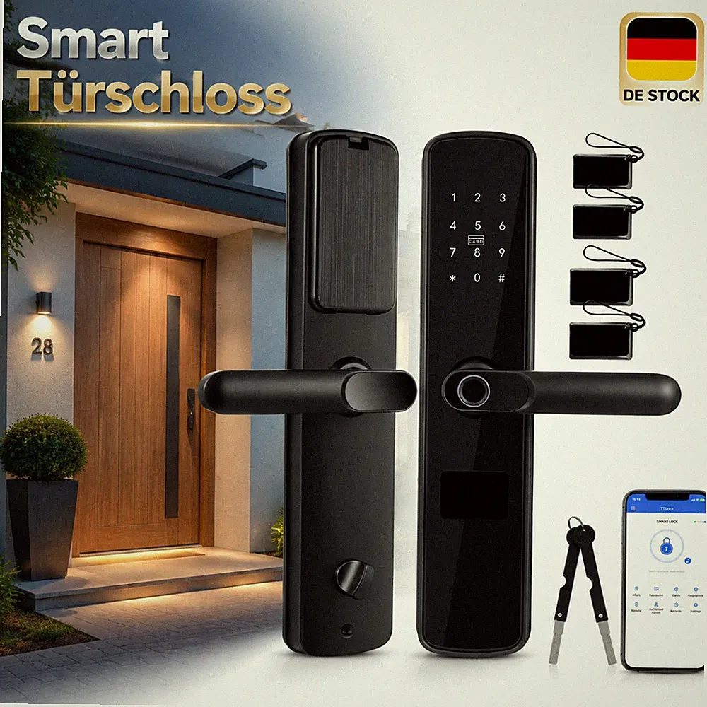 Hebelgriff Türschloss Smart Fingerabdruck 4-in-1 Passwort Metall Für Wohnung