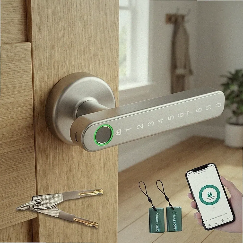 Hochsicherheits-Smart-Türschloss: Zinklegierung, 5-in-1-Zugang für ultimativen Schutz