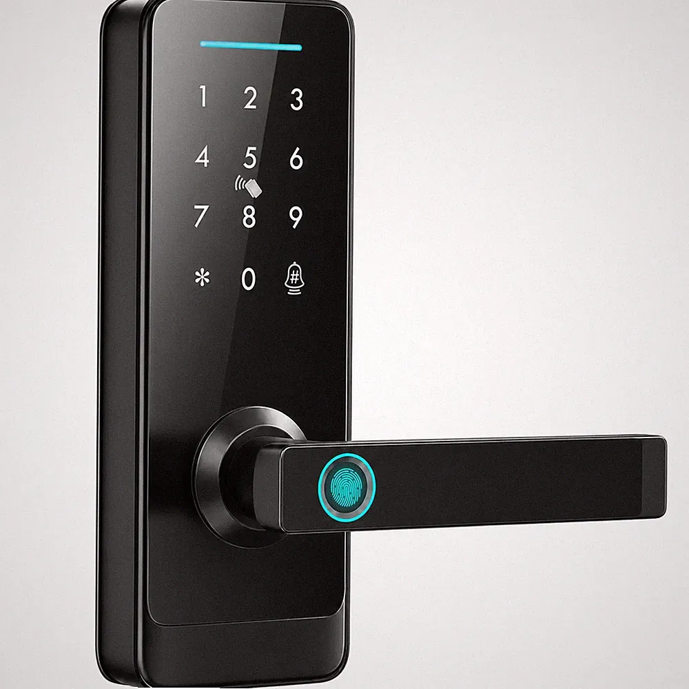 HOMCOM Smart Türschloss, 5-in-1 (Fingerabdruck/Passcode/Bluetooth APP/NFC