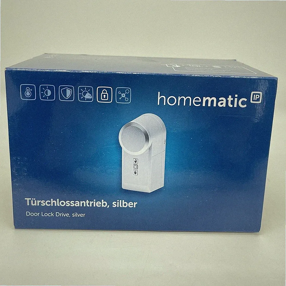 Homematic IP Smart Home Türschlossantrieb, silber, elektronisches Türschloss, Sm
