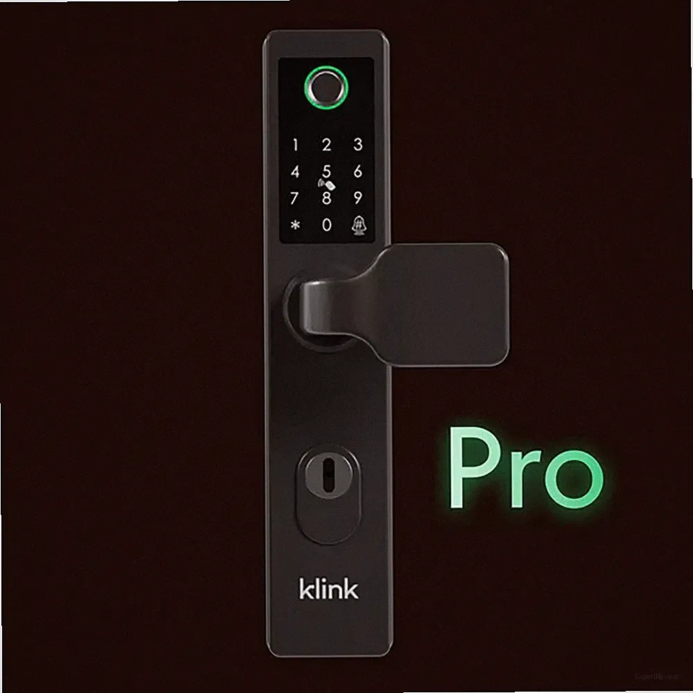Klink elektronischer Türschloss Türgriff Fingerabdruck Smart One Pro Schwarz