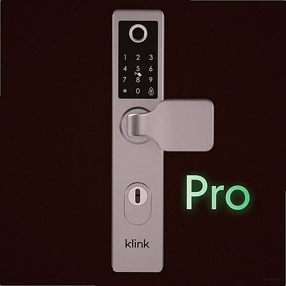 Klink elektronischer Türschloss Türgriff Fingerabdruck Smart One Pro Silber