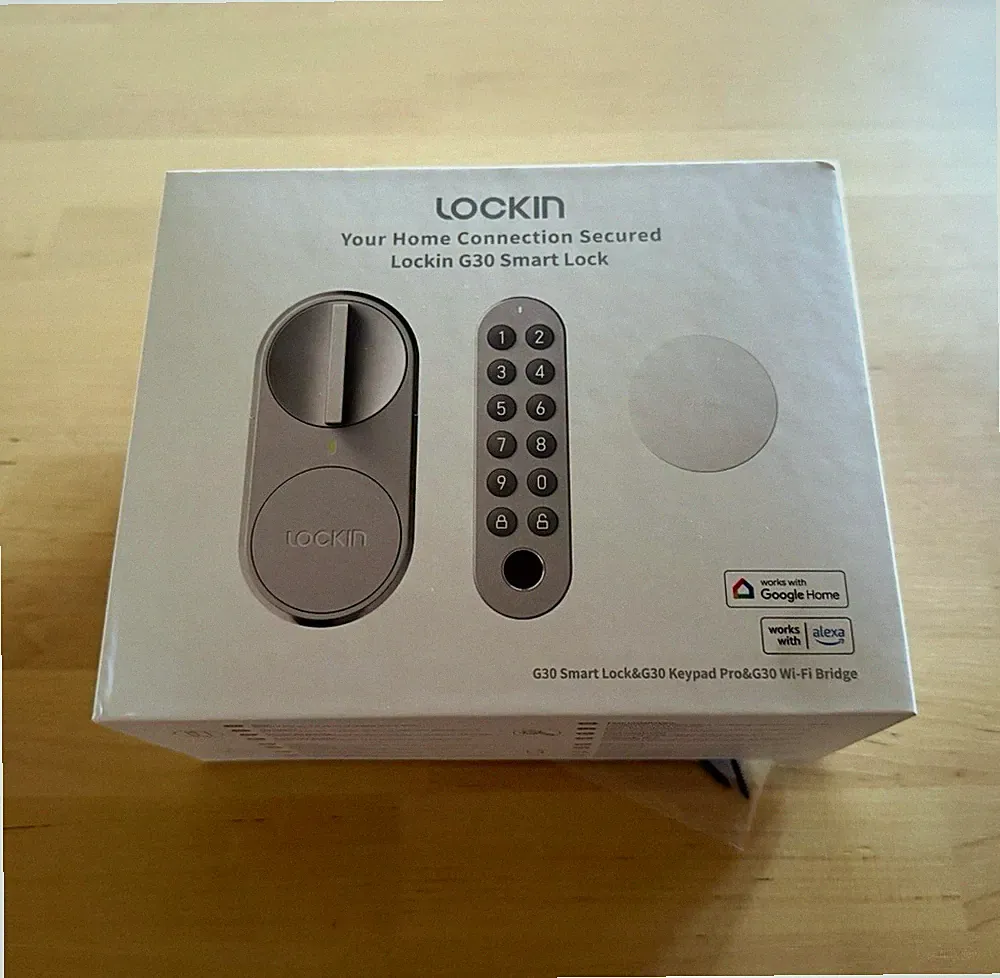 LOCKIN G30 Smart Türschloss Set mit Keypad, WLAN-Bridge, Alexa/Google Home
