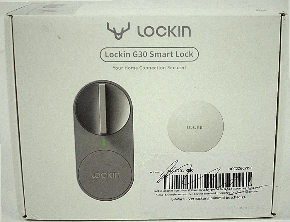 Lockin G30 Smart Tuerschloss WLAN App-Steuerung Auto-Lock Alexa Google Keyles...