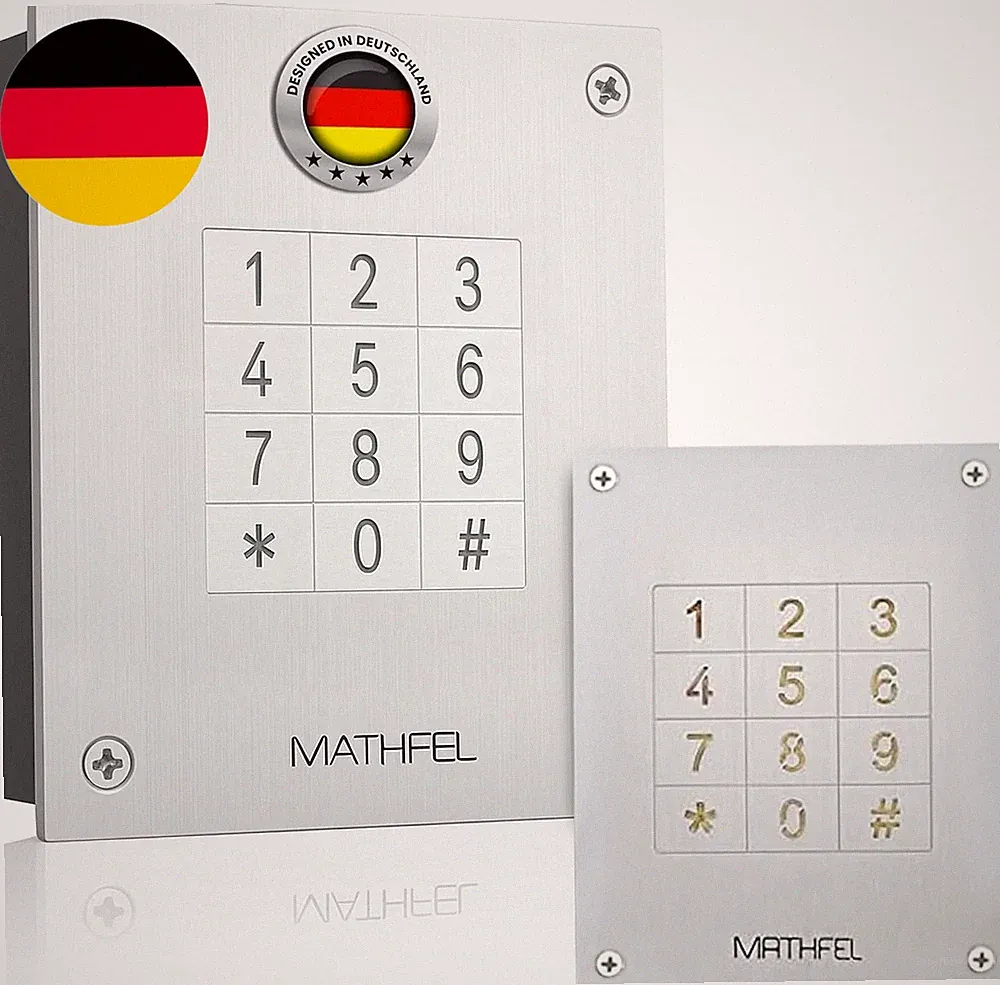 MATHFEL Elektronisches Türschloss Mit Code Aus Alu, Unterputz - Ideal Für Haustü