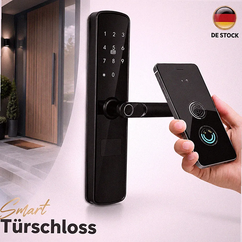 Metall Türschloss Smart Fingerabdruck 4-in-1 Hebelgriff Passwort Für Zuhause