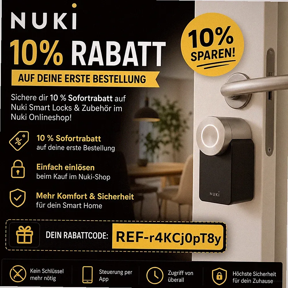NUKI Rabattcode 10 % sparen | Smart Lock Gutschein/ Code in der Beschreibung!