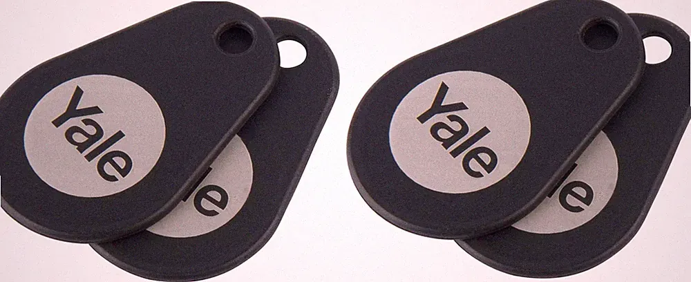 P YD 01 CON RFIDT BL Smart Türschloss Schlüsselschilder schwarz 2 Stück (2er Pack) Einheitsgröße