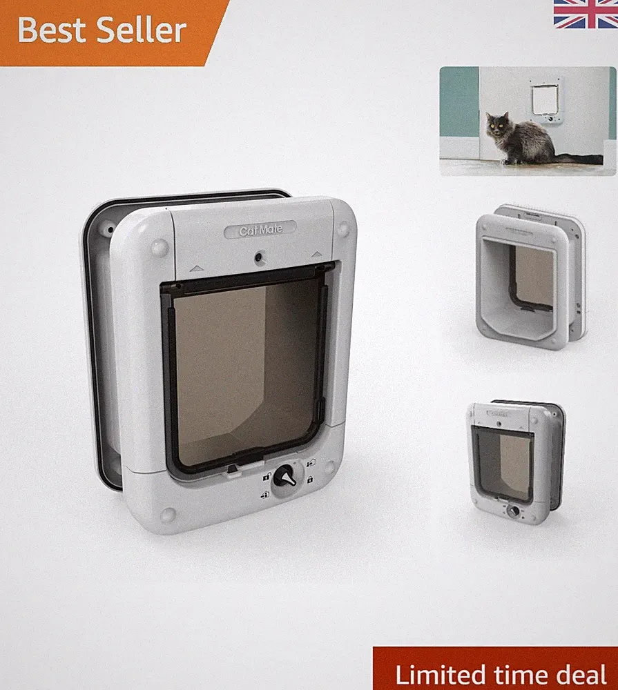 Pet Access Door 360 - Mikrochip Katzenklappe für bis zu 30 Haustiere, wetterfestes Design
