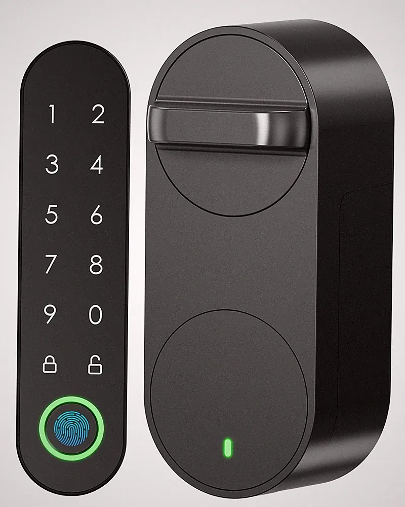 Smart Lock, Smartes Türschloss Fingerabdruck & Bluetooth – Nachrüstbarer Elek...
