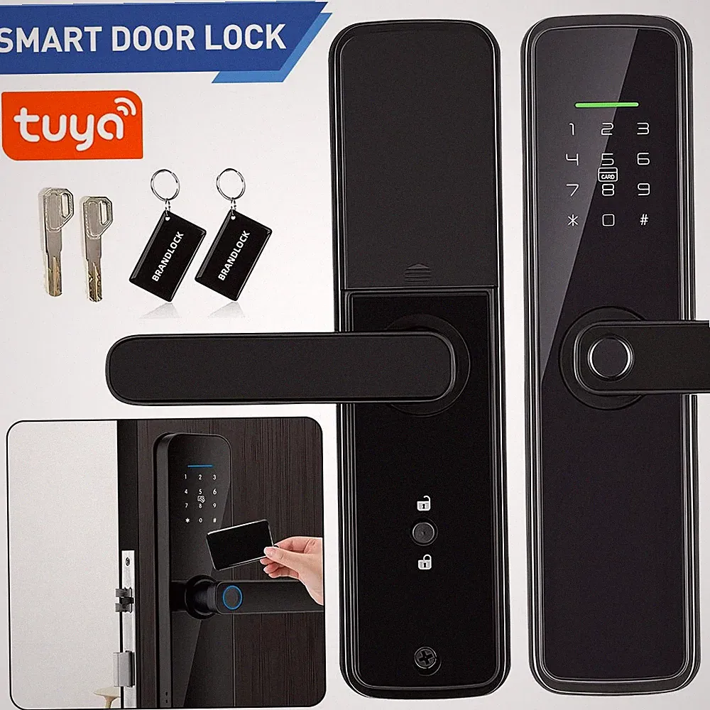 Smart Türschloss Fingerabdruck Bluetooth Tuya APP Elektronisches Türschloss