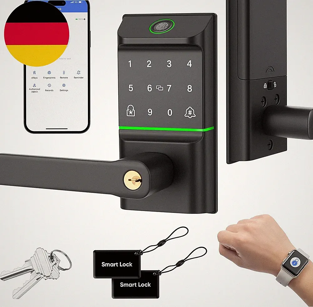 Smart-Türschloss Mit Fingerabdruck, App-Steuerung, Touchscreen-Tastatur, Einfach