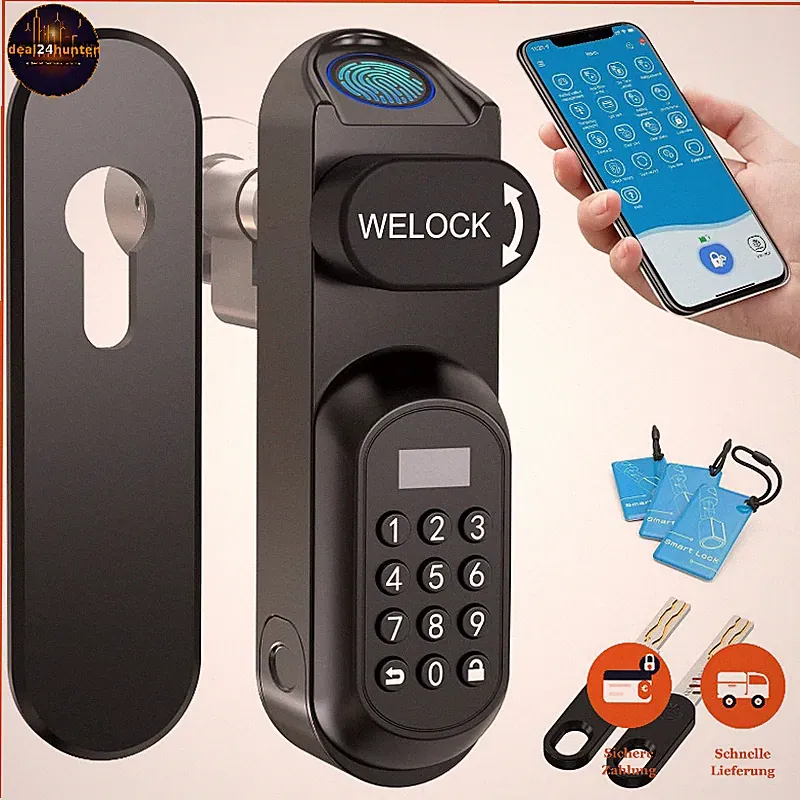 Smartes Türschloss U81 WLAN Fingerabdruck Passwort RFID 50-90mm Haustür