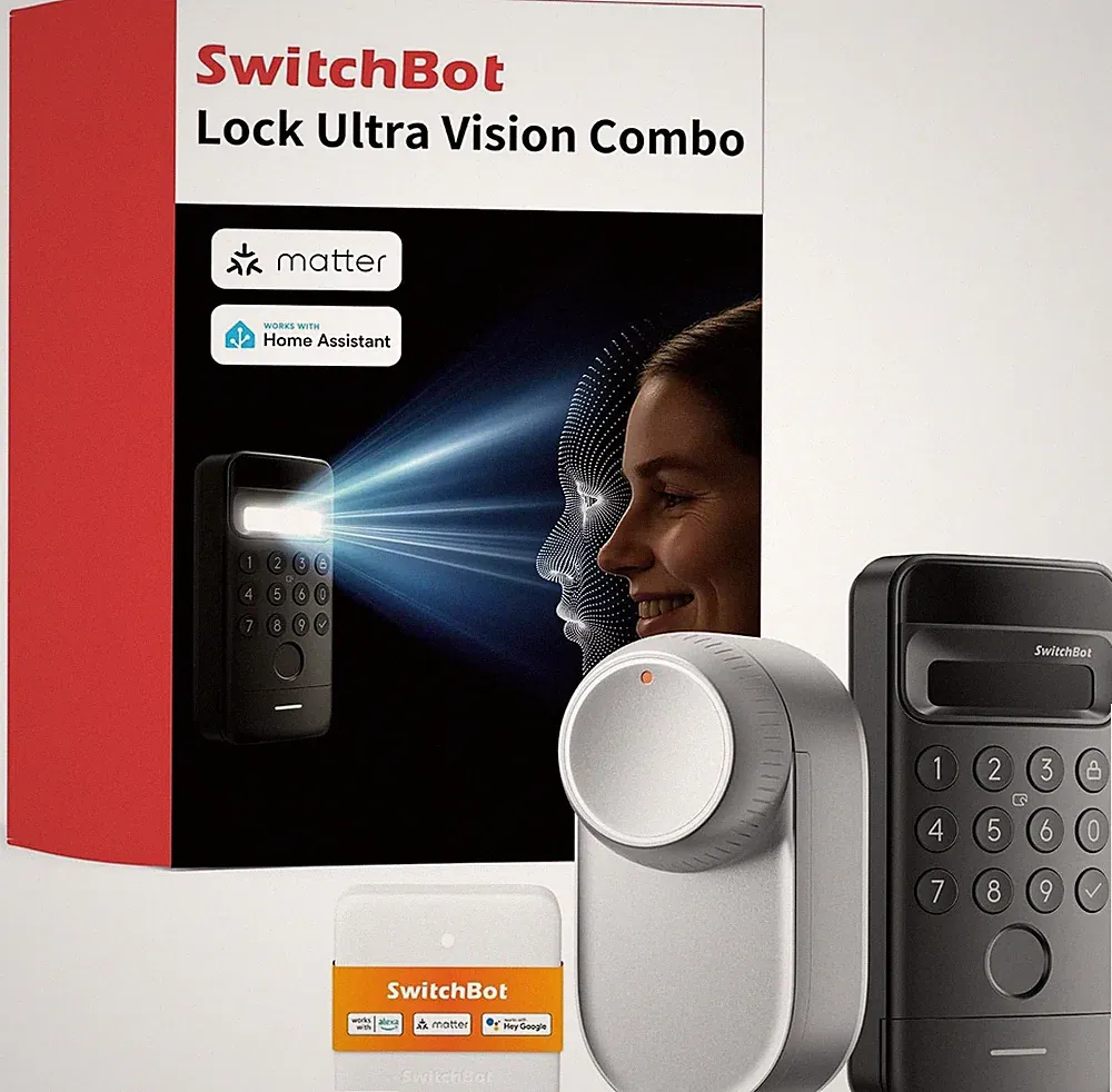 SwitchBot Smart Lock Ultra 3D Gesichtserkennung Türschloss ohne Zylinder