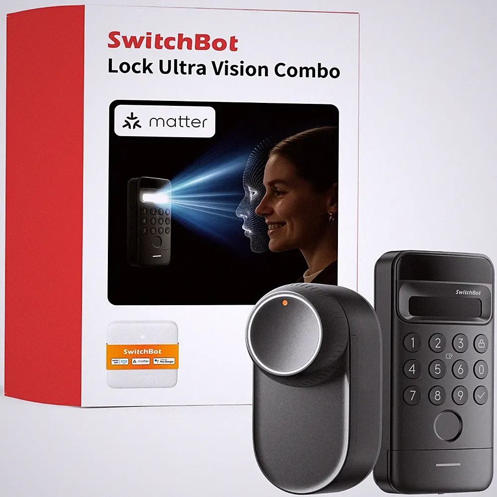 SwitchBot WLAN Smart Lock Ultra Smart Türöffner, 3D-Gesichtserkennung