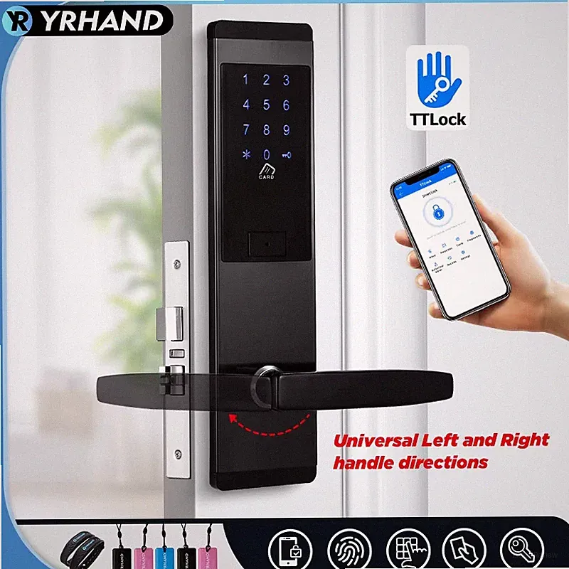 TTlock App Security Electronic Door Lock,Smart Touch Screen Lock,Digital Code Ke