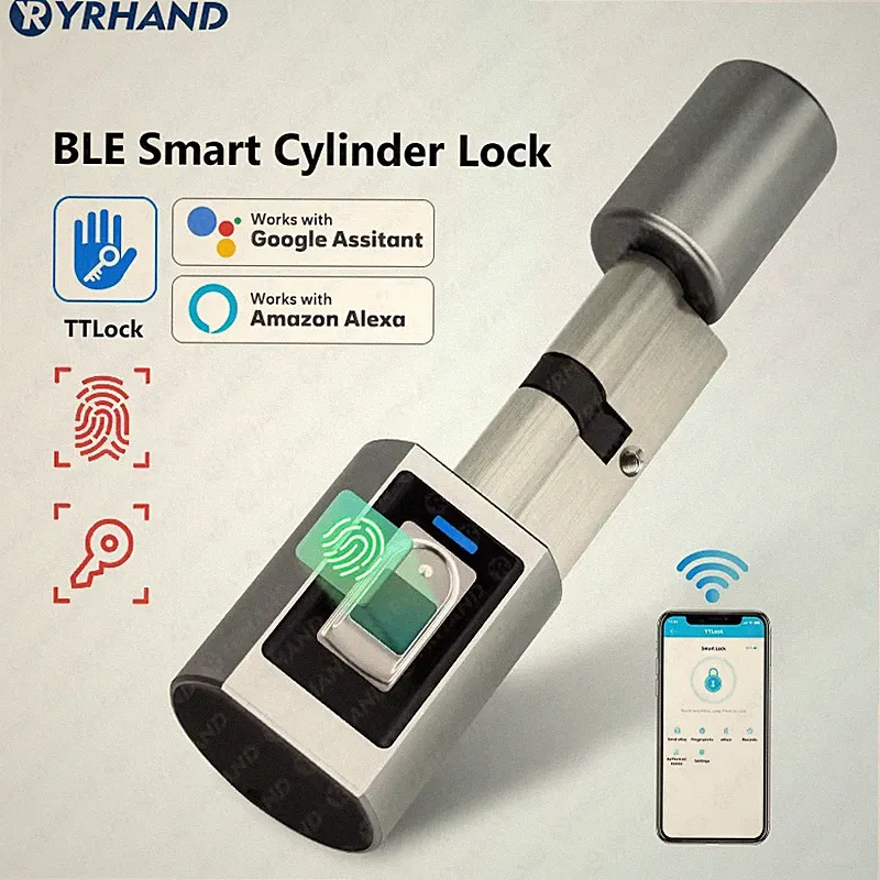Ttlock Fingerprint Smart adjust Cylinder Lock password Biometric Electronic door