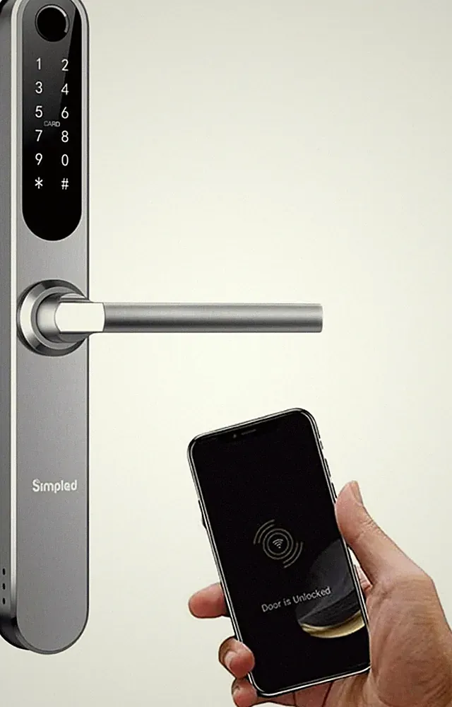 Tür Smart Lock Touch Keyles, 7-in-1, Fingerabdruck Simpled EF Wetterfest