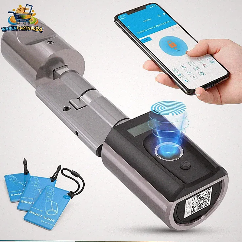 Türschloss Elektronisch Fingerabdruck App RFID-Karte Einstellbare Länge 50-100mm