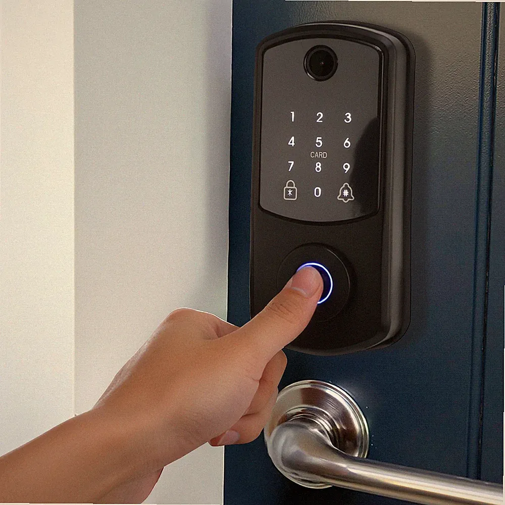 Türschloss Fingerabdruck mit Kamera Schloss Smart Lock Fernentriegelung Neu
